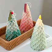3D Ziemassvētku eglīšu rotājumu silikona veidnes DIY aromātiskas sveces aromātisks ģipša ziepju sveķu veidnes Amatniecība dāvanu izgatavošana veidņu mājas dekors