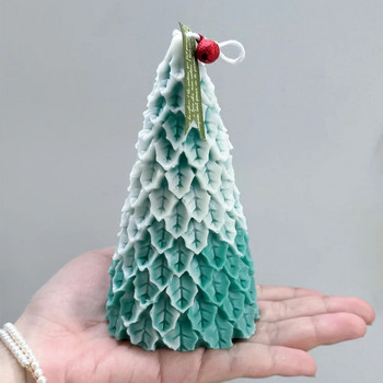 3D коледно дърво Орнамент Силиконови форми Направи си сам ароматна свещ Ароматна гипсова сапунена смола Форма Занаяти Мухъл за правене на подаръци Домашен декор