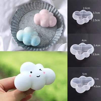 1PC 3D Cute Silicone Cloud Mold UV Epoxy Resin Crafts Handmade Soap Candle Making Tool DIY Cake Cany Mousse Molds Craft Gift