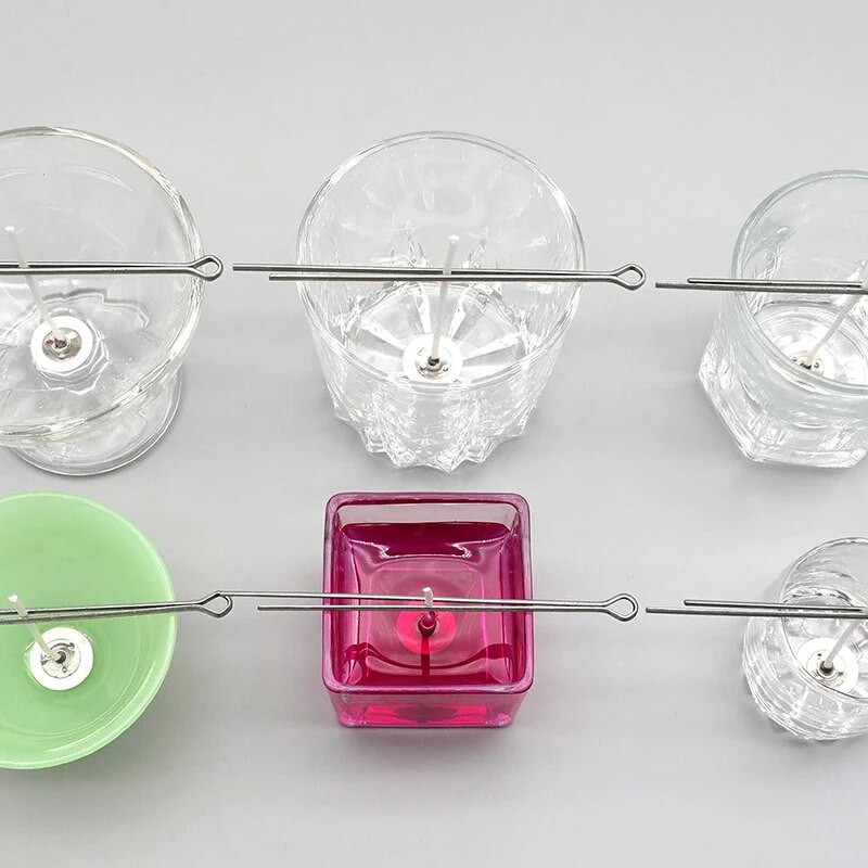 3/5/7/10 gab. Metāla vaska serdeņa stiprinājuma skavas nerūsējošā tērauda dakts centra turētājs DIY aromātiskas sveces aromterapijas izgatavošanas piederumi