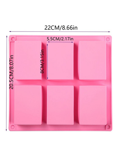 12 dobumu taisnstūra formas Silikona veidne Šokolādes tāfelīte ziepju veidņu putas Deserta kūkas paplātes forma Cepampanna konditorejas izstrādājumiem