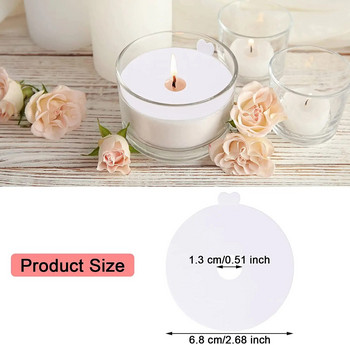 100Pcs Candle Dust Lids Drip Protectors Μιας χρήσης χαρτί καρτέλας Καπάκι Craft Candle Making Protection Candlelight Vigil Service Church