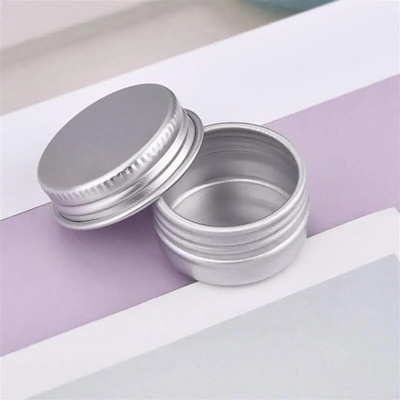 Alumiiniumist küünlapurgi täidis metallkonteiner Tühi kreem huulepalsam plekkkarbis juuksevahapott hõbedane purk 5/10/30/50/60/70/80/90 ml