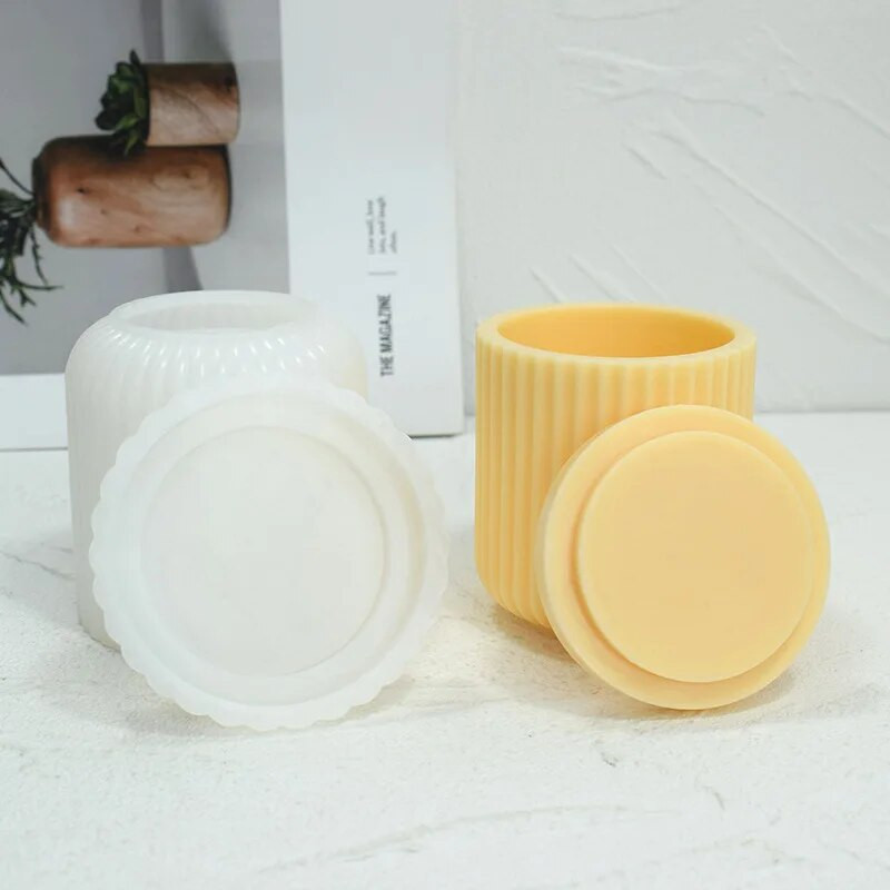 Apvalus žvakių puodelis, silikoninė forma "pasidaryk pats" epoksidinės dervos cemento gipso aromaterapinis žvakių stiklainis laikymo dėžutės formos namų dekoravimo amatai