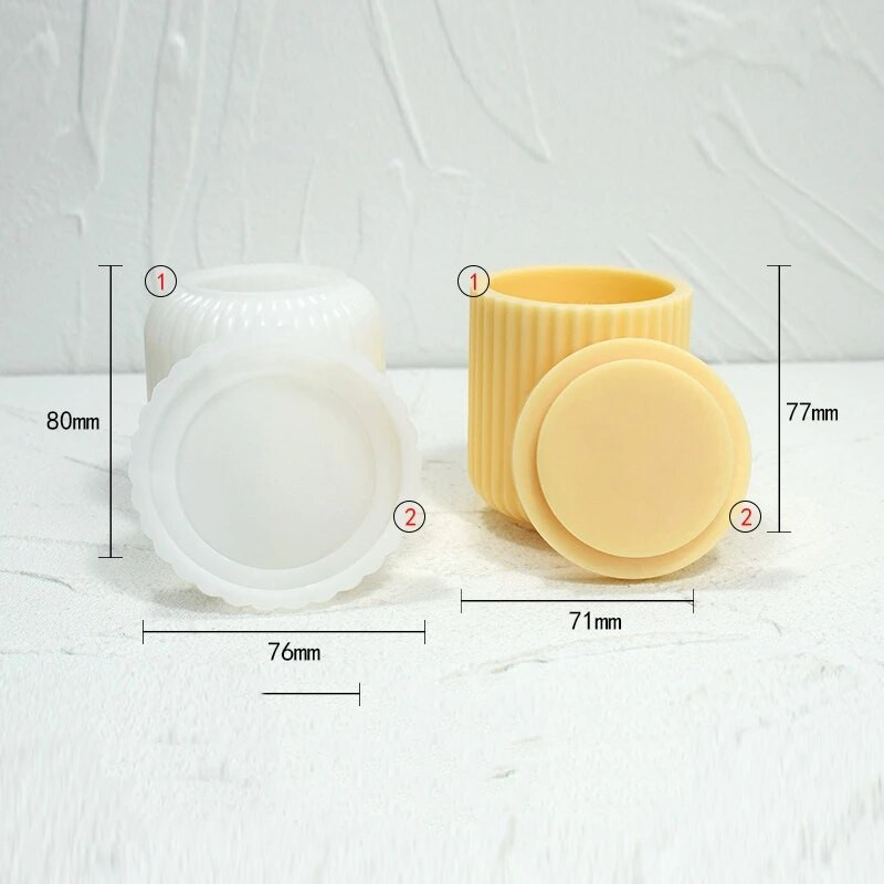 Apvalus žvakių puodelis, silikoninė forma "pasidaryk pats" epoksidinės dervos cemento gipso aromaterapinis žvakių stiklainis laikymo dėžutės formos namų dekoravimo amatai