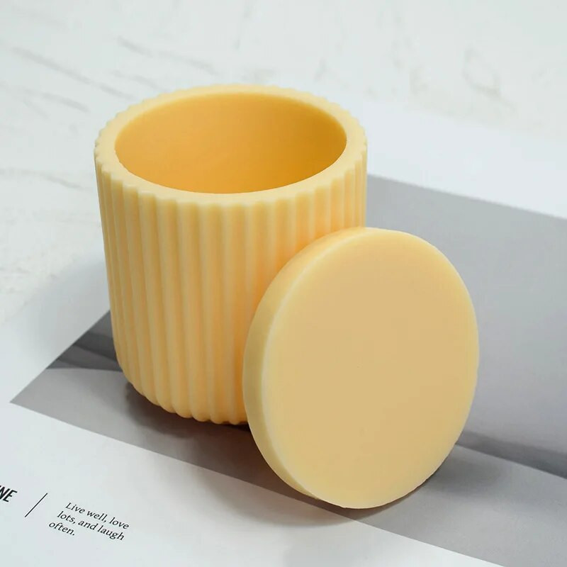 Apvalus žvakių puodelis, silikoninė forma "pasidaryk pats" epoksidinės dervos cemento gipso aromaterapinis žvakių stiklainis laikymo dėžutės formos namų dekoravimo amatai