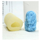 3D Uguns pūķa spļāvienu krelles Silikona sveču veidnes Epoksīda sveķu veidņu izgatavošana Piederumu izgatavošana vaska sveču māla kūku dekorēšanai