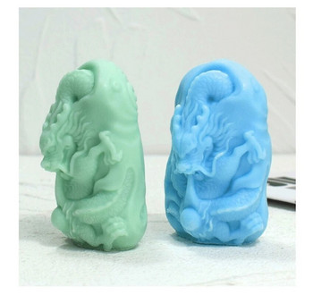 3D Fire Dragon Spits Beads Καλούπια κεριών σιλικόνης Crafting Epoxy Resin Molds Making Supplies for Wax Candle Clay Cake Decorations