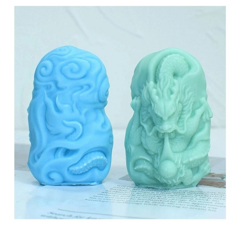 3D Uguns pūķa spļāvienu krelles Silikona sveču veidnes Epoksīda sveķu veidņu izgatavošana Piederumu izgatavošana vaska sveču māla kūku dekorēšanai