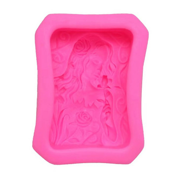Flower Girl Soap Mold Fairy Handmade Soap Silicone Mold Craft Soap Candle Making Mold Kitchen DIY Fondant Cake Mould