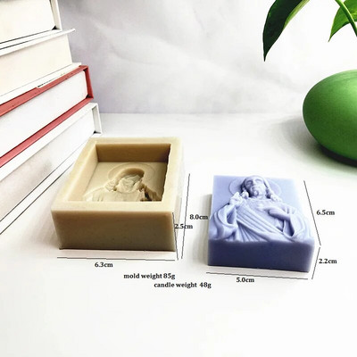 Szent Atya szappanforma kézzel készített szappankészítő eszközök Christian penész viaszgyanta epoxi agyag vakolathoz barkácsolás ajándék asztaldísz