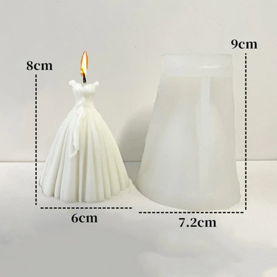 Νέας γενιάς Νυφικό Νυφικό Καλούπι σιλικόνης Τρισδιάστατο Φόρεμα Κερί Εργαλείο Παραγωγής Ρητίνης Γύψου DIY Σετ ψησίματος σοκολάτας πάγου