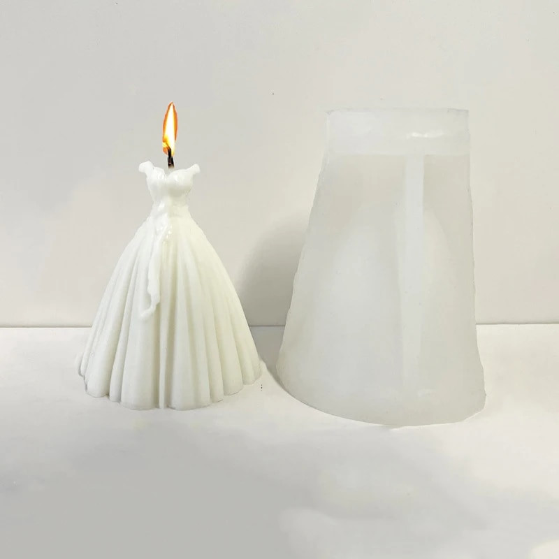 Νέας γενιάς Νυφικό Νυφικό Καλούπι σιλικόνης Τρισδιάστατο Φόρεμα Κερί Εργαλείο Παραγωγής Ρητίνης Γύψου DIY Σετ ψησίματος σοκολάτας πάγου