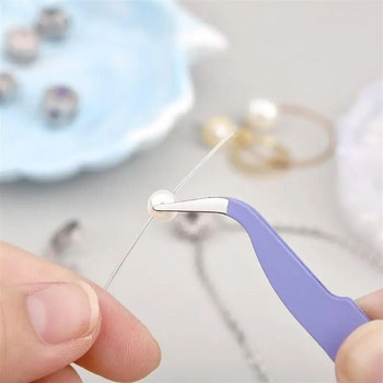 Τσιμπιδάκια από ανοξείδωτο χάλυβα DIY Βοηθήματα για λογαριασμό χειρός Making Seal Wax Jewelry Inlaid Diamond Painting Eyelashes Tweezer