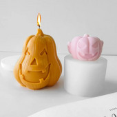 Skull Pumpkin Head sērija Silikona sveču veidne DIY Helovīna šausmu tēma Skulptūra Epoksīda ģipša ziepju izgatavošanas rīks mājas dāvanai