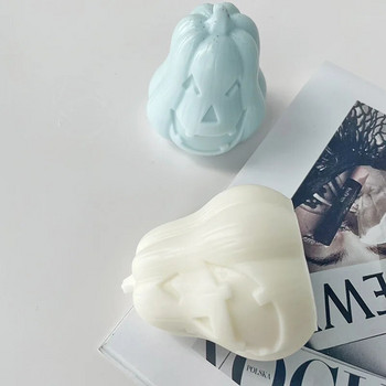 Σειρά Skull Pumpkin Head Καλούπι κεριού σιλικόνης DIY Γλυπτό με θέμα αποκριάτικου τρόμου Γλυπτό εποξειδικό γύψινο σαπούνι για δώρο στο σπίτι
