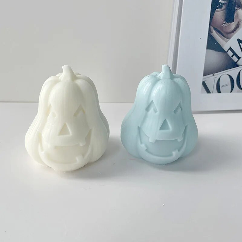 Skull Pumpkin Head sērija Silikona sveču veidne DIY Helovīna šausmu tēma Skulptūra Epoksīda ģipša ziepju izgatavošanas rīks mājas dāvanai