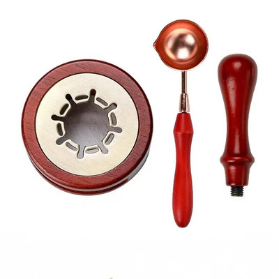 Viaszolvadék égő Rózsaszín Kék Zöld Vintage fa tömítő viasz kemence kanál Mini olvasztó sütő bélyegkészítő eszköz Barkács kiegészítő