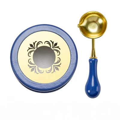 Viaszolvadék égő Rózsaszín Kék Zöld Vintage fa tömítő viasz kemence kanál Mini olvasztó sütő bélyegkészítő eszköz Barkács kiegészítő