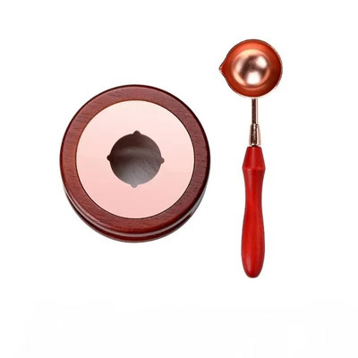 Viaszolvadék égő Rózsaszín Kék Zöld Vintage fa tömítő viasz kemence kanál Mini olvasztó sütő bélyegkészítő eszköz Barkács kiegészítő