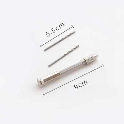 Ģipša perforatora adatas manuālā urbjmašīna ar diviem urbjmašīnas iegultiem vaska serdi, DIY aromātisks sveču perforators instruments sveču izgatavošanai