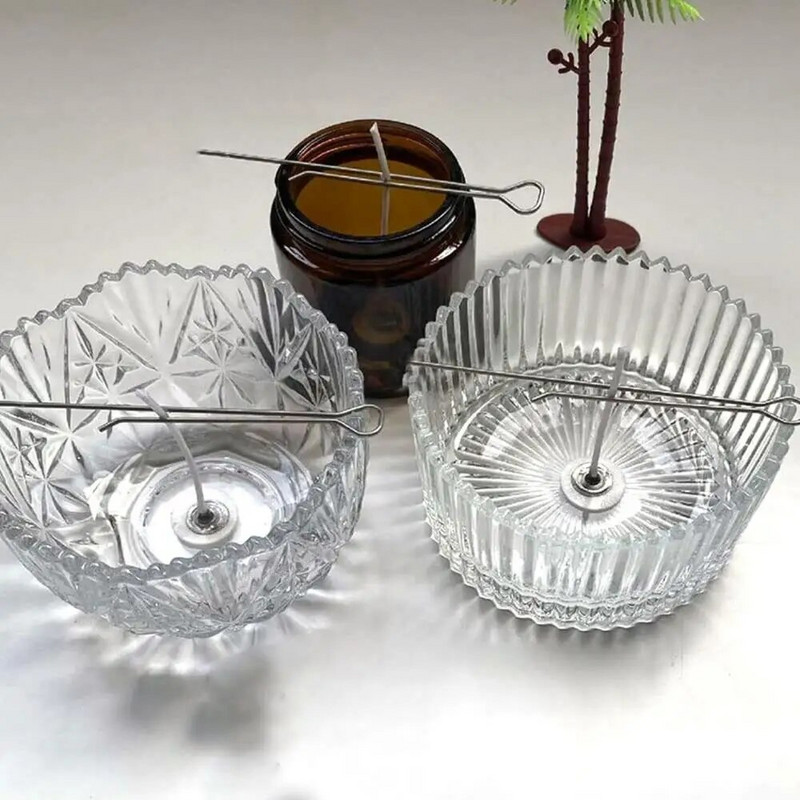 10 db rozsdamentes acél gyertyatartók Kanóc központosító eszköz Szerszámok Kanóc kapcsok gyertyakészítő eszközökhöz 11cm