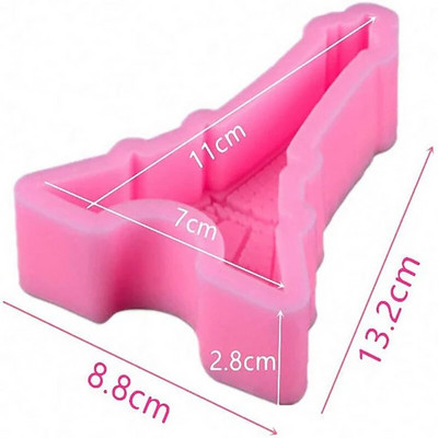 Parīzes Eifeļa torņa silikona veidne, 3D šokolādes veidne kūku dekorēšanai, mini ziepju sveķu polimēru māla veidne