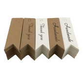 100 gab. Ar rokām darinātas etiķetes DIY sveču ziepes aromterapijas ģipsis dāvanu birkas Kraft etiķetes