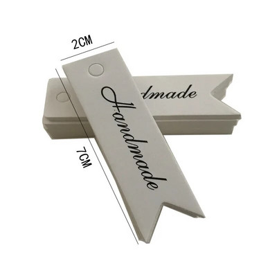 100 gab. Ar rokām darinātas etiķetes DIY sveču ziepes aromterapijas ģipsis dāvanu birkas Kraft etiķetes