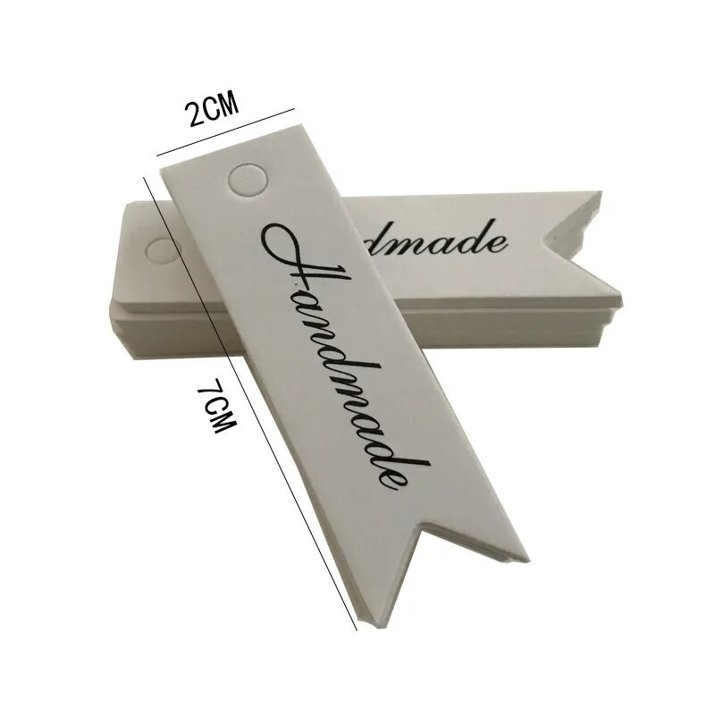 100 gab. Ar rokām darinātas etiķetes DIY sveču ziepes aromterapijas ģipsis dāvanu birkas Kraft etiķetes