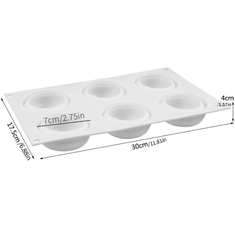 6 kerek menetes lyuk alakú szilikon szappan forma, 3d kenyér Mousse tortaforma tészta sütőforma tortadíszítéshez