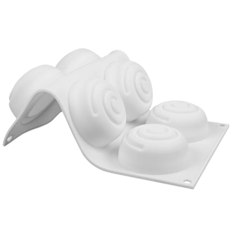 6 kerek menetes lyuk alakú szilikon szappan forma, 3d kenyér Mousse tortaforma tészta sütőforma tortadíszítéshez