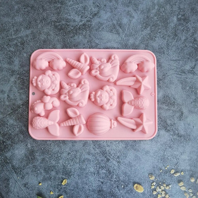 Vienradža formas rokām gatavotas ziepju silikona veidnes kūkas dekorēšanas rīki pudiņa cepumu ziepju veidnes ziepju šokolādes veidnēm