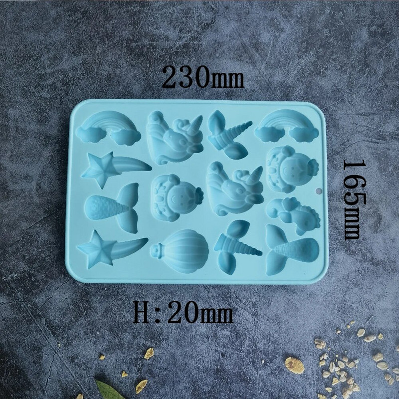 Vienradža formas rokām gatavotas ziepju silikona veidnes kūkas dekorēšanas rīki pudiņa cepumu ziepju veidnes ziepju šokolādes veidnēm