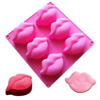 3D гореща форма за силиконова свещ за устни Секси червени устни Сапунена смола Форма за ръчно изработени тави за печене на шоколадов фондан DIY Инструмент за торта Занаятчийски подаръци