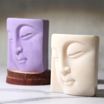 Лицето на Буда Силиконова форма за сапун Ръчно изработена свещ Консумативи за приготвяне на сапун Направи си сам гипсова смола Комплект материали за свещи Инструменти за печене на торти