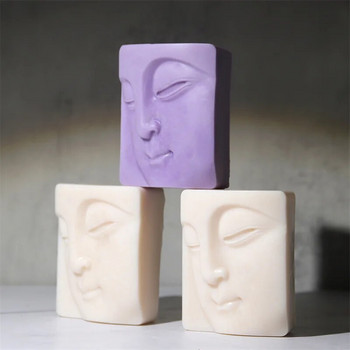 Лицето на Буда Силиконова форма за сапун Ръчно изработена свещ Консумативи за приготвяне на сапун Направи си сам гипсова смола Комплект материали за свещи Инструменти за печене на торти