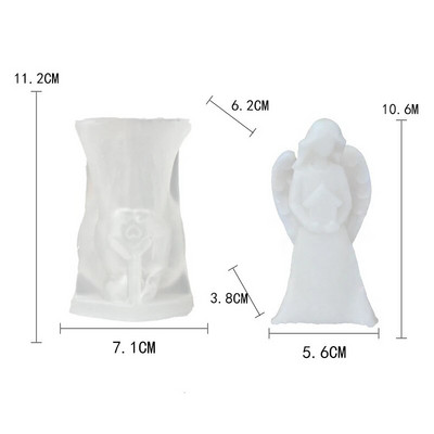 3D Holding Grāmata Eņģelis Svece Silikona Veidne DIY Aromterapija Ģipša Rotājumi Rotaslietas Epoksīda abrazīvi