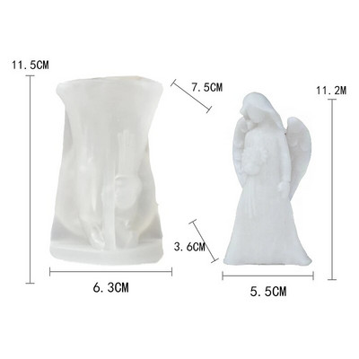 3D Holding Grāmata Eņģelis Svece Silikona Veidne DIY Aromterapija Ģipša Rotājumi Rotaslietas Epoksīda abrazīvi