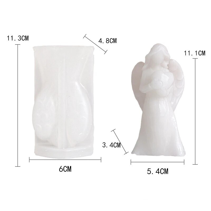 3D Holding Grāmata Eņģelis Svece Silikona Veidne DIY Aromterapija Ģipša Rotājumi Rotaslietas Epoksīda abrazīvi