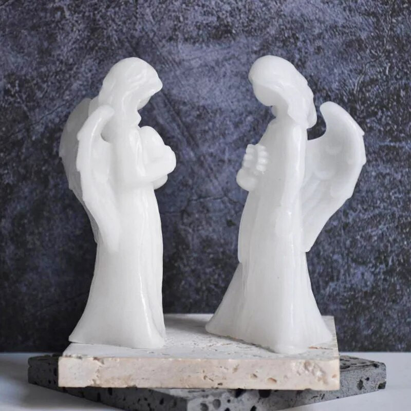 3D Holding Grāmata Eņģelis Svece Silikona Veidne DIY Aromterapija Ģipša Rotājumi Rotaslietas Epoksīda abrazīvi