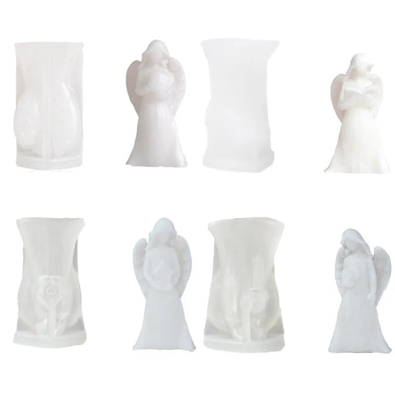 3D Holding Grāmata Eņģelis Svece Silikona Veidne DIY Aromterapija Ģipša Rotājumi Rotaslietas Epoksīda abrazīvi