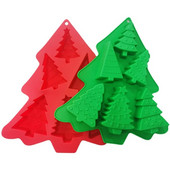 Multicavity Ziemassvētku eglītes silikona ziepju veidne DIY viļņu slāņa zvaigžņu augu sveķu kristāla sveču veidne šokolādes ledus paplātes kūkas dekors