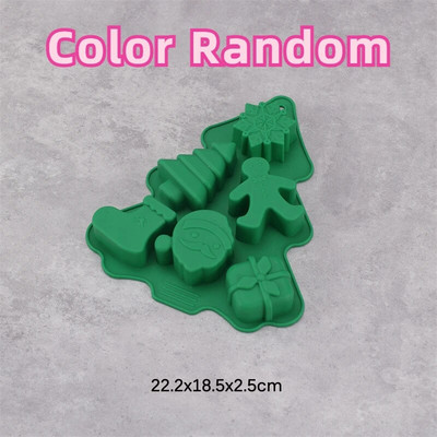 Multicavity Ziemassvētku eglītes silikona ziepju veidne DIY viļņu slāņa zvaigžņu augu sveķu kristāla sveču veidne šokolādes ledus paplātes kūkas dekors