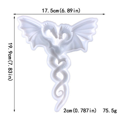 Lovers Dragon Ornament Epoksīda sveķu veidne DIY Sienu rotājumi Piekaramie rotājumi Puse Trīsdimensiju Love Dragon Silikona veidne