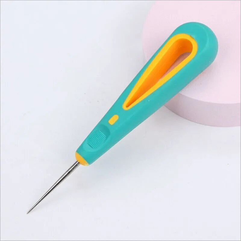 DIY szilikon formázó kerek lyukasztó szerszám gyertyaformákhoz, kézi fúró berendezésekhez Praktikus kis szerszám Lyukasztótű gyertya kanóc szerszám