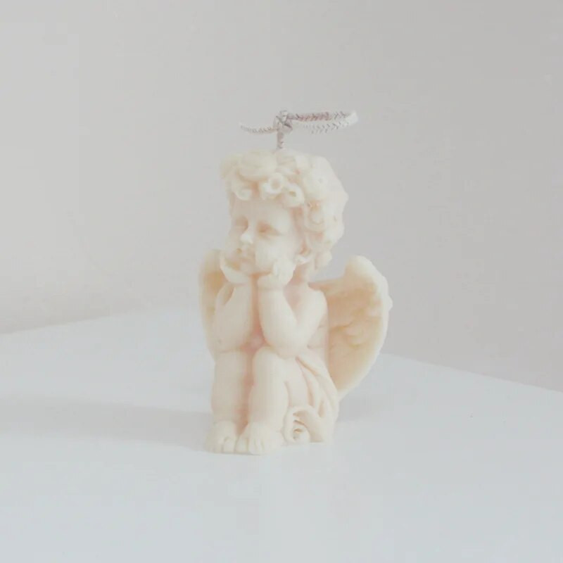 Cupid Little Angel aromterapijas silikona sveču veidņu kūka sveču izgatavošanas piederumiem