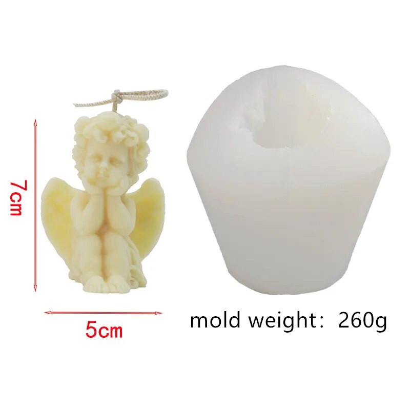 Cupid Little Angel aromterapijas silikona sveču veidņu kūka sveču izgatavošanas piederumiem