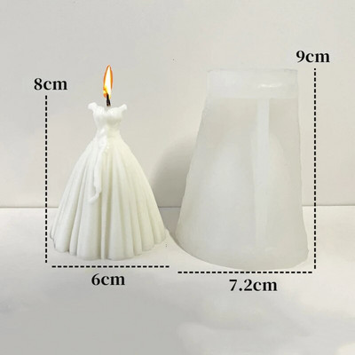 Pruudi pulmakleit, silikoonvorm, 3D-kleit, küünal, kipsvaigu tootmistööriist isetehtud šokolaadijääploki küpsetuskomplekt