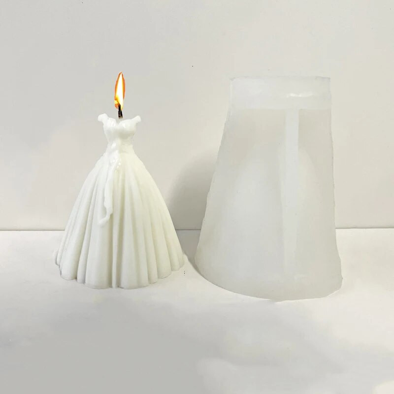 Pruudi pulmakleit, silikoonvorm, 3D-kleit, küünal, kipsvaigu tootmistööriist isetehtud šokolaadijääploki küpsetuskomplekt